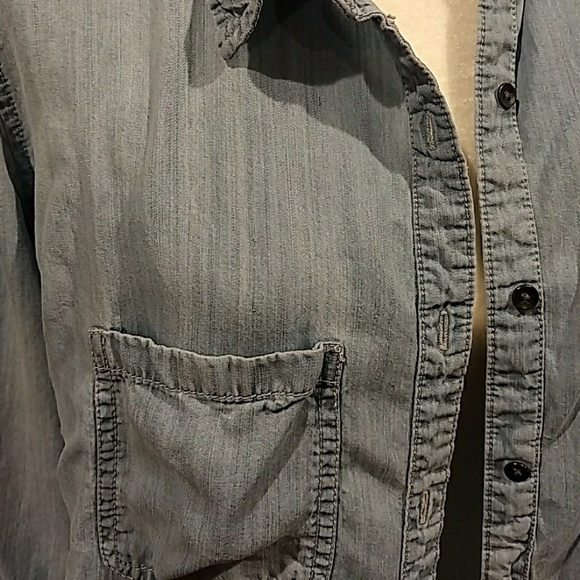 Maurices brand chambray button up top - Picture 2 of 5